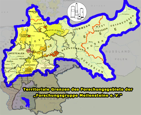 Territoriale Grenzen des Forschungsgebiets der Forschungsgruppe