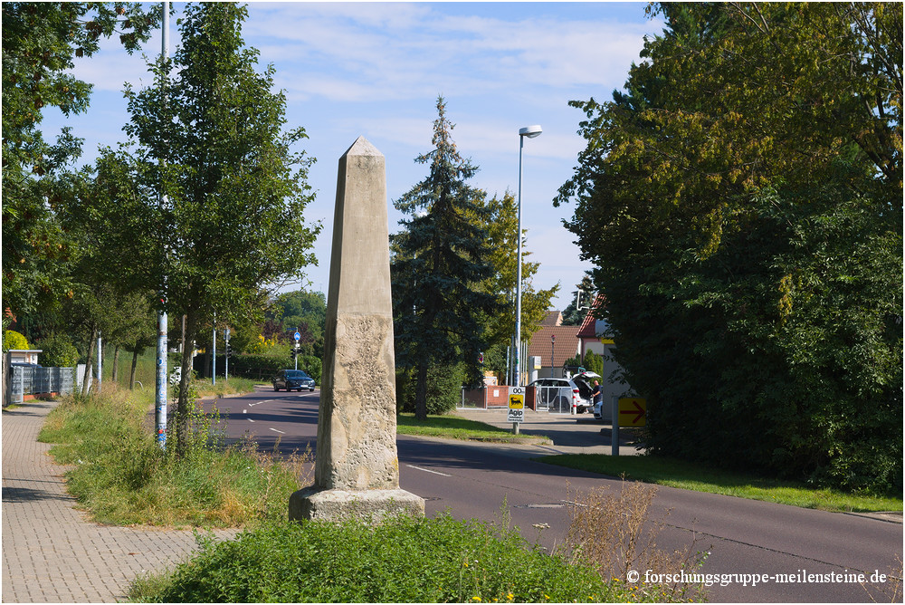 Preußischer Ganzmeilenstein Magdeburg-Ottersleben