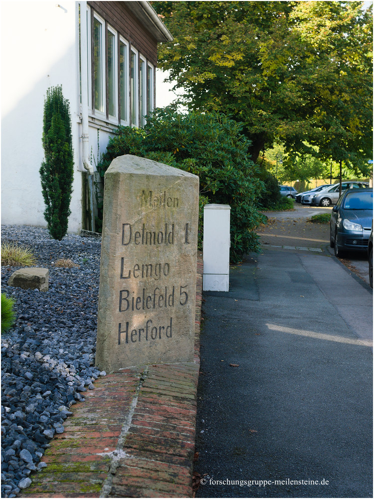 Lippischer Ganzmeilenstein Bad Meinberg
