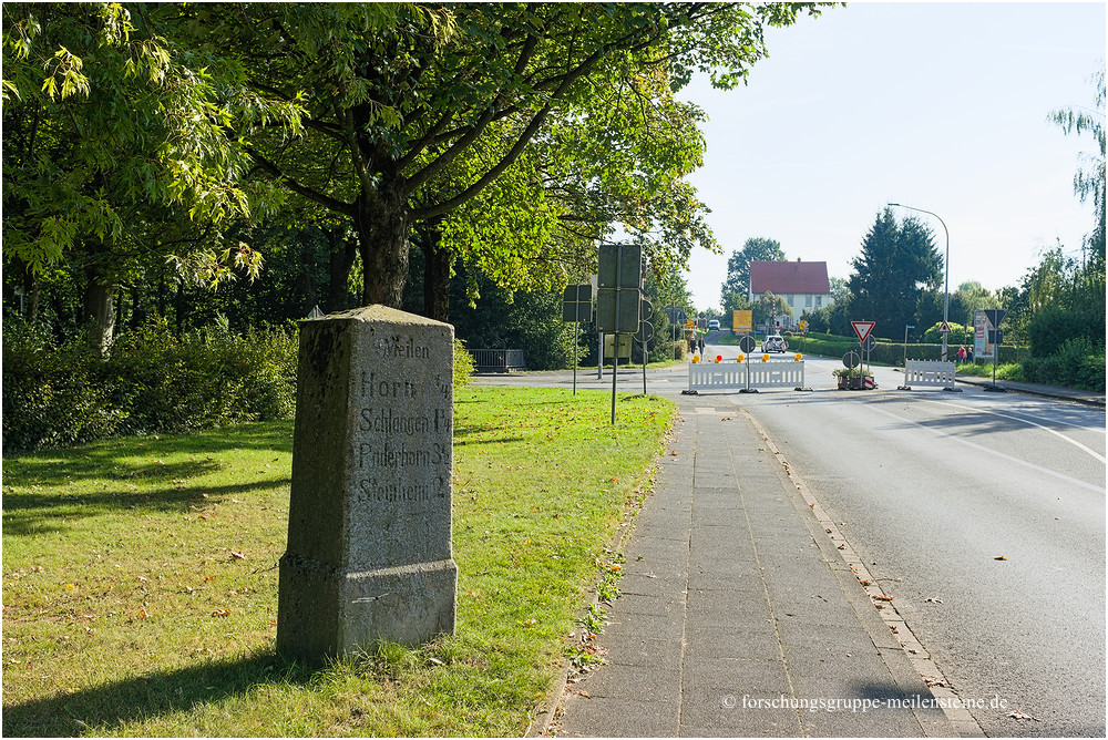 Lippischer Ganzmeilenstein Horn