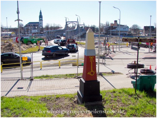 preußischer Ganzmeilenobelisk in Crossen 