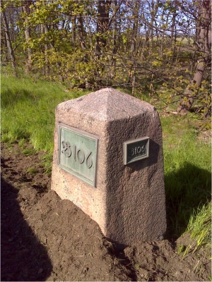 Mecklenburg-Schweriner Ganzmeilenobelisk Fahrbinde/Goldenstädt