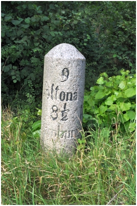 Dänischer Ganzmeilenstein Garbeck/Wensin