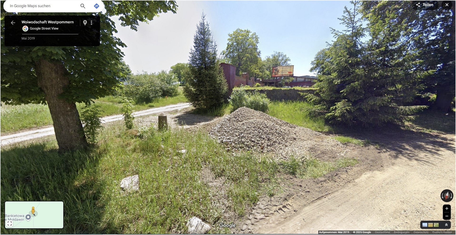 Preußischer Rundsockelstein Moldawin (Maldewin)