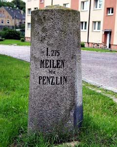 Meilenstein Gro�e Runds�ule Peckatel, Mecklenburg-Strelitz
